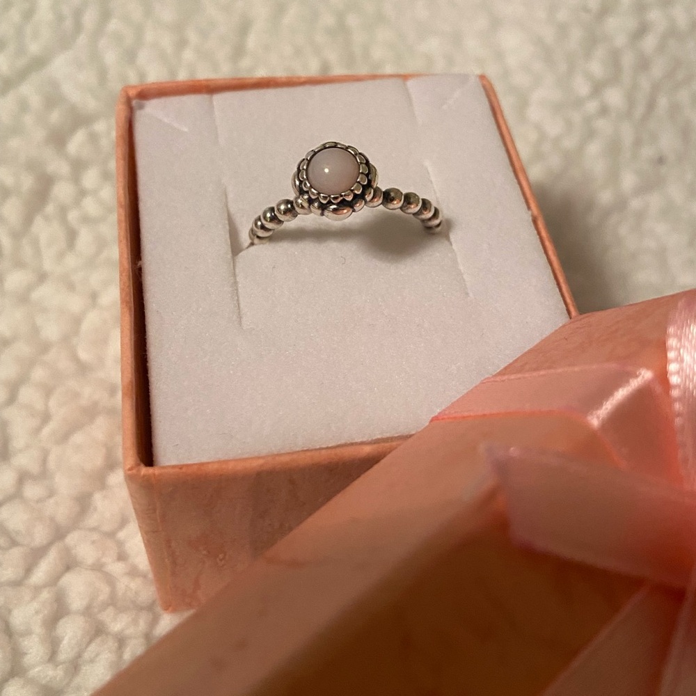 RARE Pandora Birthday Blooms Ring October